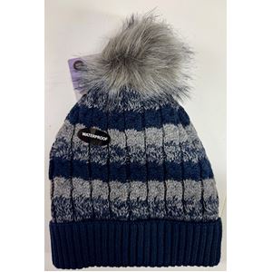 Platinum Adults Bute Waterproof Pom Beanie Hat (Navy)