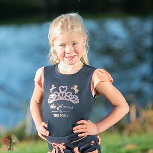 The Princess and the Pony T-Shirt by Little Rider (Navy/Peach)