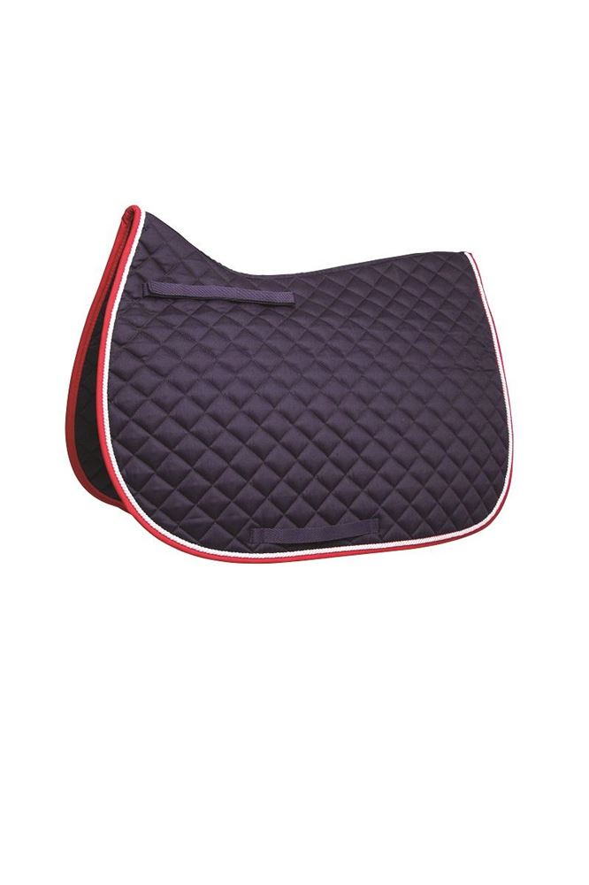 Hy Equestrian Splendid Showjump Saddle Pad (Navy/Red/White)