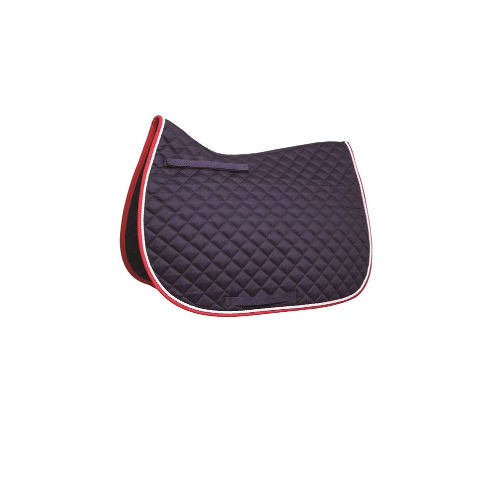 Hy Equestrian Splendid Showjump Saddle Pad (Navy/Red/White)