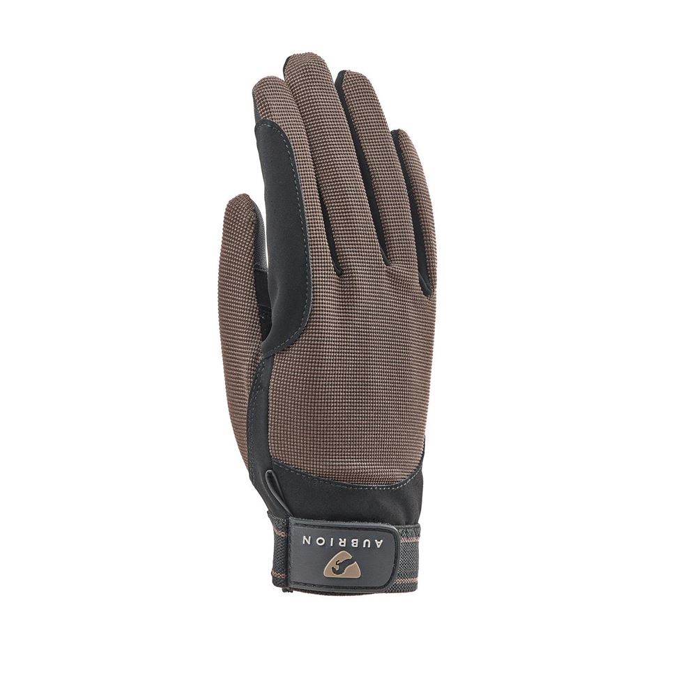 Shires Aubrion Stratos SportFit Adults Riding Gloves (Brown)