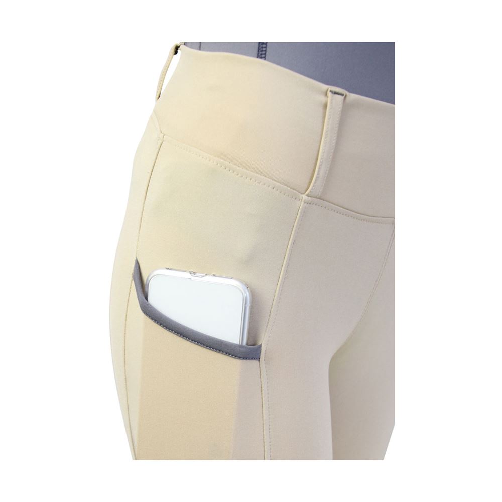 Hy Sport Active Young Rider Riding Tights (Beige/Grey)