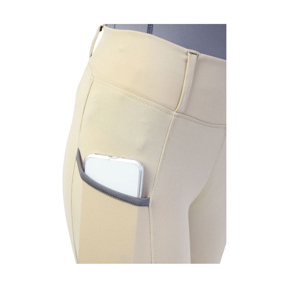 Hy Sport Active Young Rider Riding Tights (Beige/Grey)