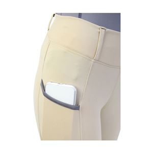 Hy Sport Active Young Rider Riding Tights (Beige/Grey)