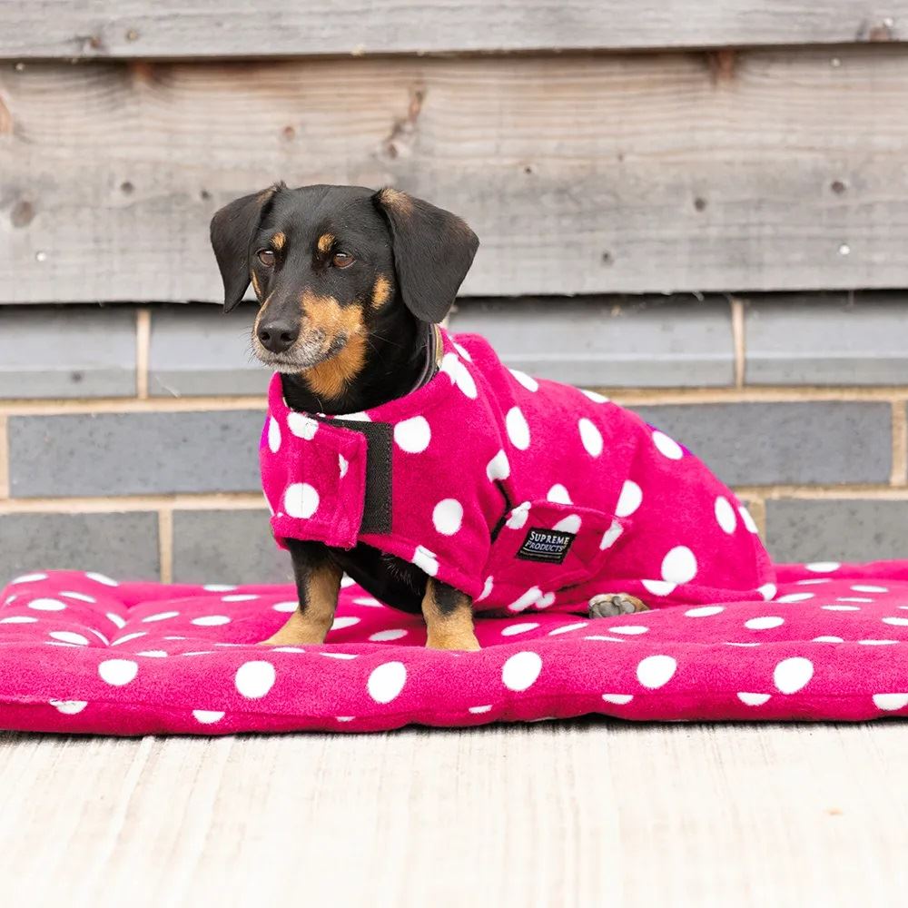 Supreme Products Dotty Fleece Dog Coat (Paradise Pink)
