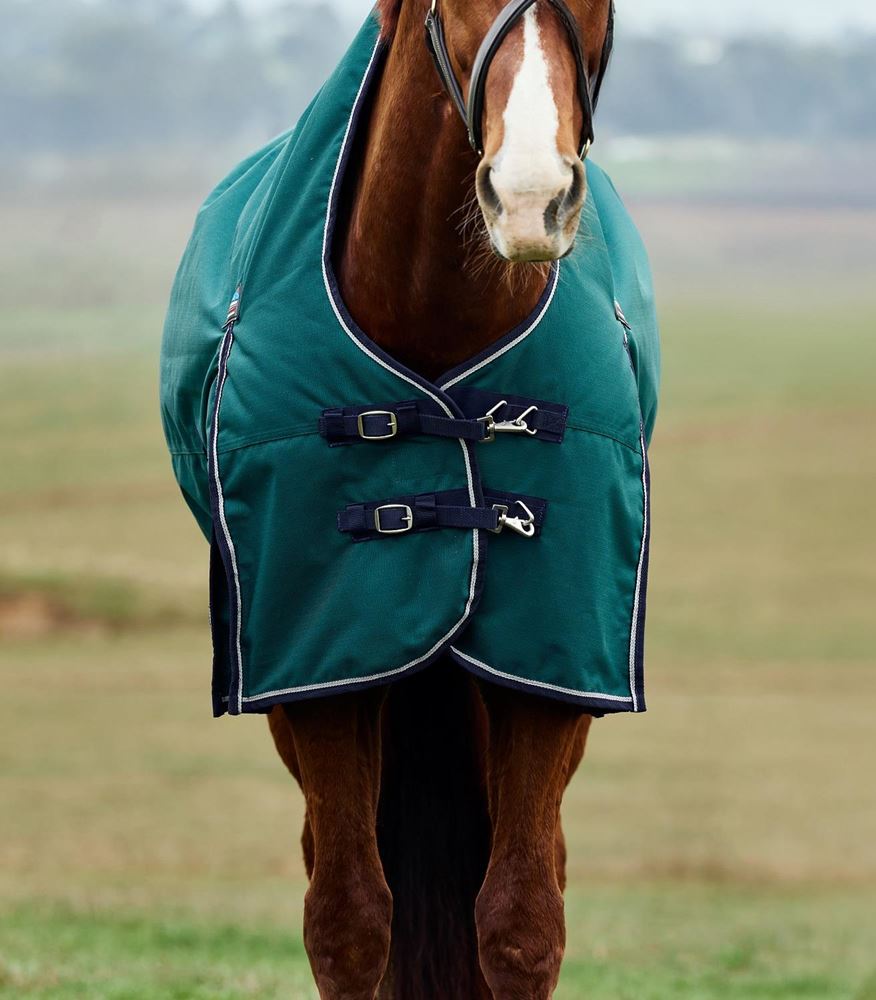 Weatherbeeta Comfitec Plus Dynamic Turnout High Neck - 220g (Forest Green/Navy)