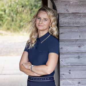 Hy Equestrian Elevate Allure Polo (Navy/Fossil)
