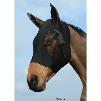 Weatherbeeta Stretch Bug Eye Saver with Ears (Black)
