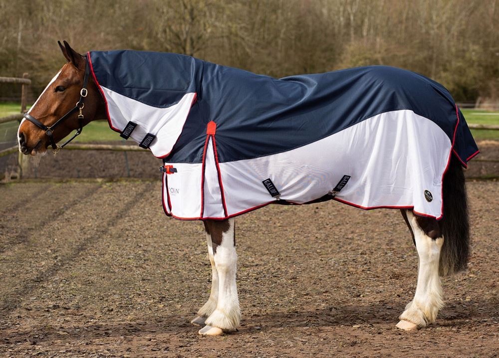 Gallop Trojan Fly Turnout Combo (Navy/White)