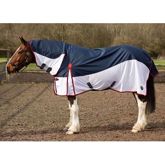 Gallop Trojan Fly Turnout Combo (Navy/White)