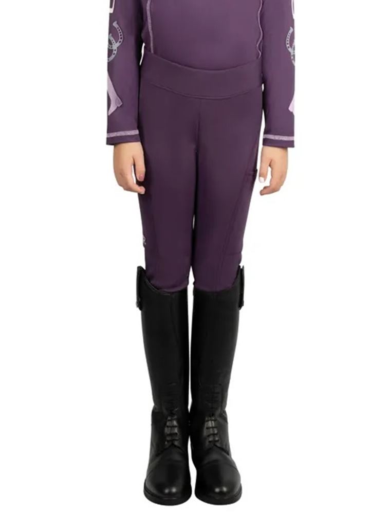 Giddy Up Gymkhana Riding Tights by Little Rider (Purple)