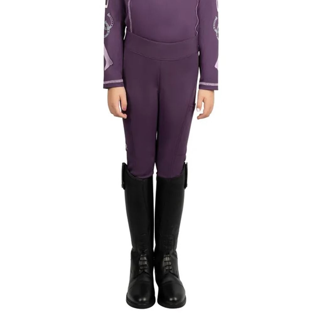 Giddy Up Gymkhana Riding Tights by Little Rider (Purple)