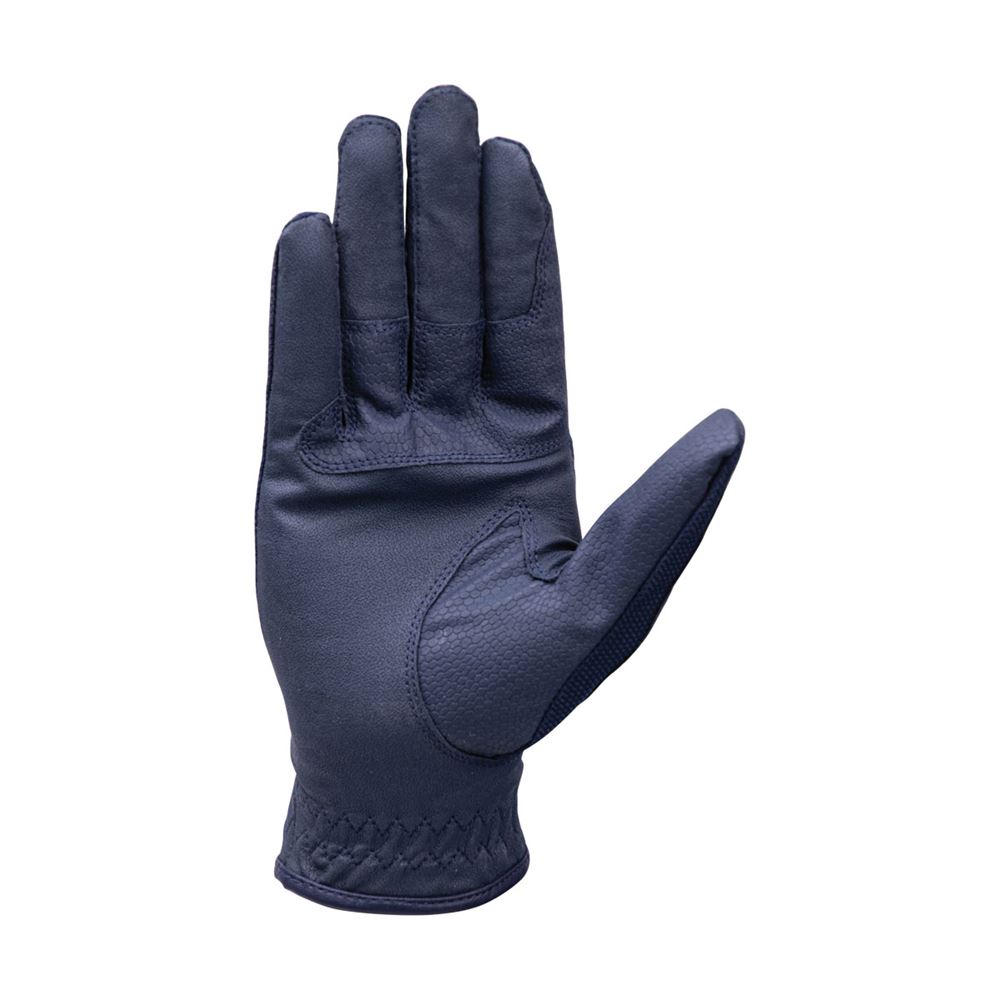 Coldstream Blakelaw Diamante Riding Gloves (Navy/Silver)