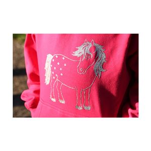 British Country Collection Twinkle Pony Glitter Hoodie - Child (Fuchsia)