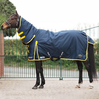Gallop 600D Trojan 200 DURAPROOF Combo Turnout Rug - 200g (Navy/Yellow)