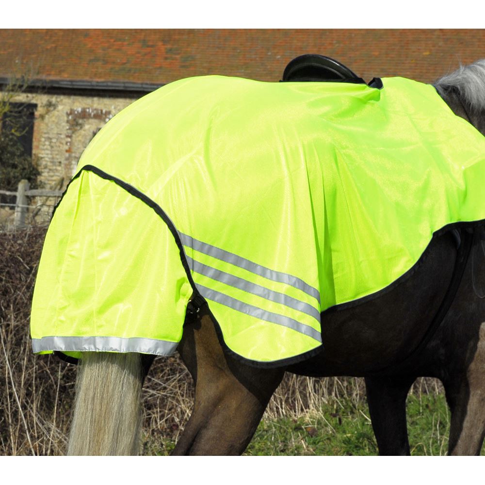 Rhinegold 3/4 Length Cutaway Design Yellow Mesh Ride-On Rug