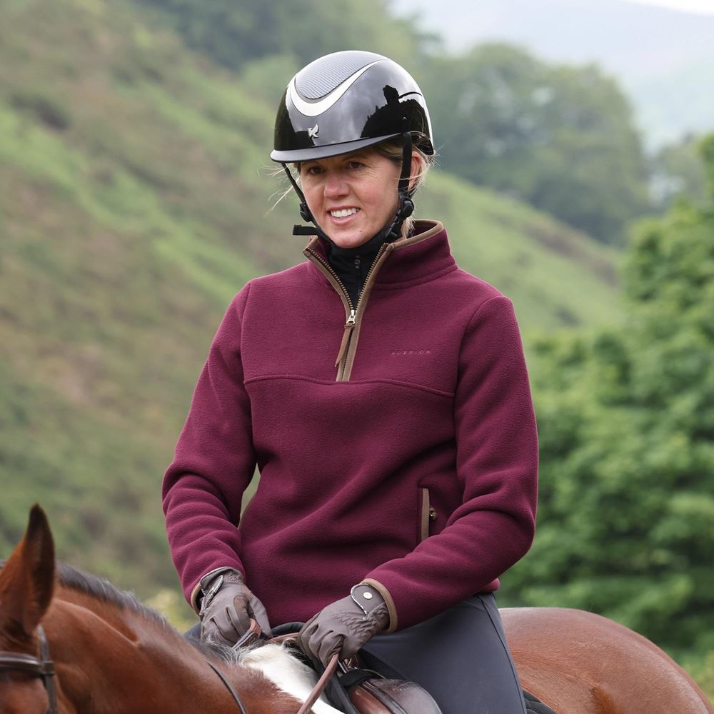 Shires Aubrion Core Ladies Half Zip Fleece (Maroon)