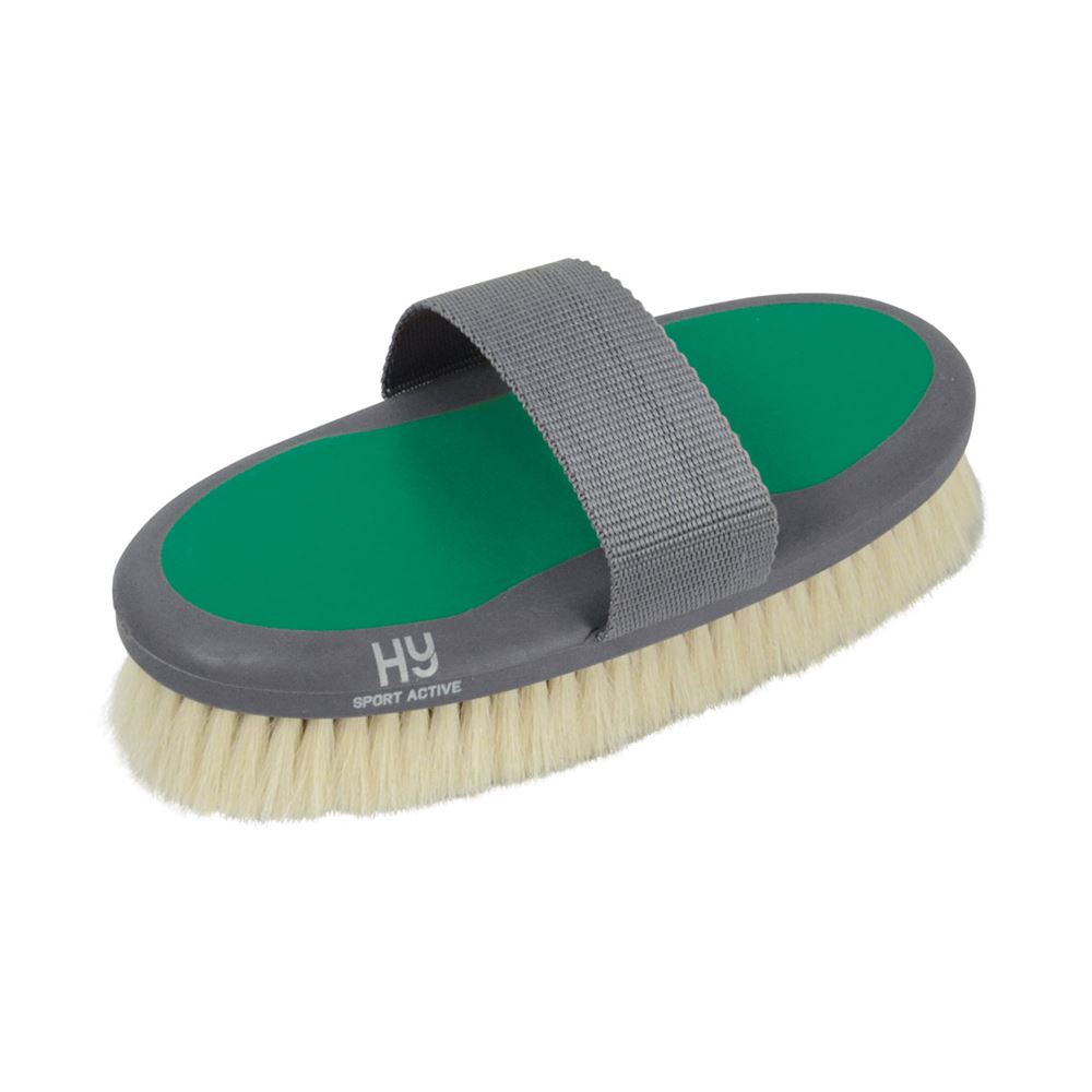 Hy Sport Active Goat Hair Body Brush (Emerald Green)