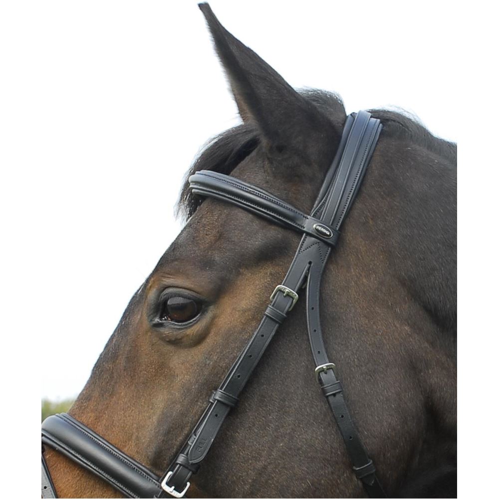 Heritage Saddlery English Leather Comfort Bridle with Flash Noseband