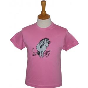 British Country Collection Bracken Pony T-Shirt - Child (Candy Floss Pink)