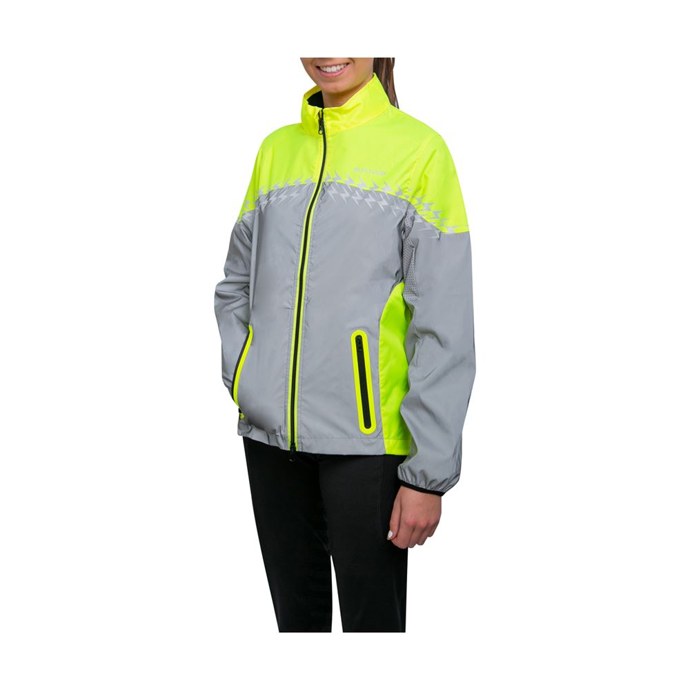 Hy Equestrian Silva Flash Lightweight Duo Reflective Jacket (Yellow/Reflective Silver)