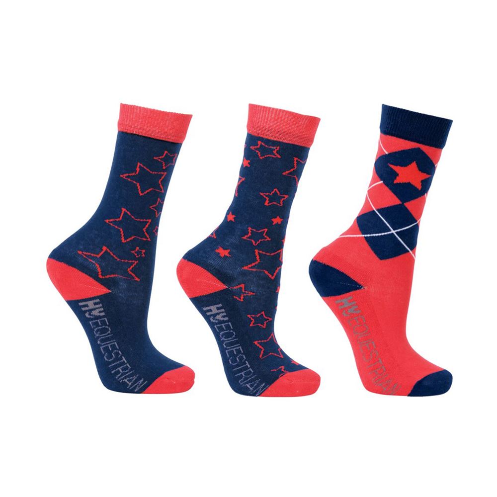 Hy Equestrian Stella Children's Socks (3 pack)