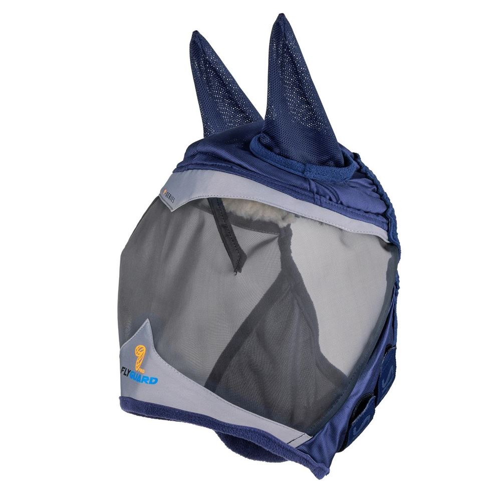 Shires FlyGuard Pro Fine Mesh Fly Mask with Ears (Navy) 