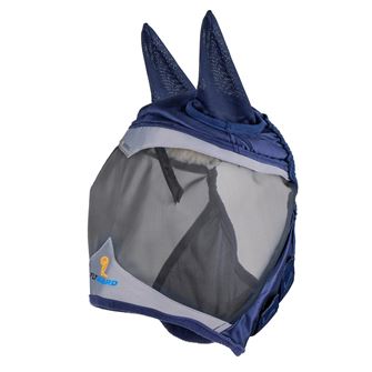 Shires FlyGuard Pro Fine Mesh Fly Mask with Ears (Navy) 
