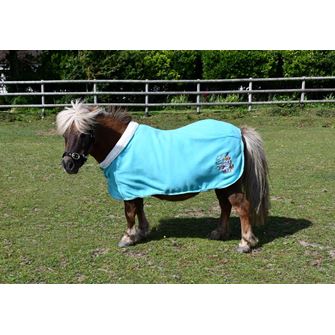 Rhinegold Unicorn Mini Embroidered Fleece Rug (Aqua)