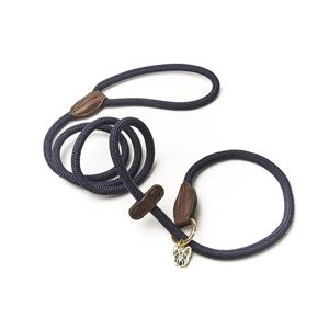 **barcodes** Shires Digby & Fox Fine Rope Slip Lead (Navy)