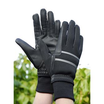 Rhinegold Thinsulate Knit Cuff Winter Riding Gloves (Black)