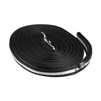 Hy Equestrian Silva Flash Lunge Rein (Black/Reflective Silver)