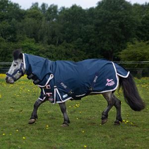 Gallop Ponie Trojan DURAPROOF 50 Turnout Combo Rug (Navy/Pink)