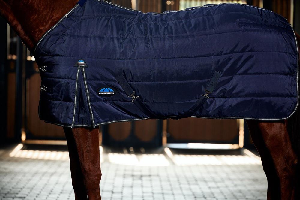 Weatherbeeta Comfitec PP Chanel Quilt Stable Detach-A-Neck - 220g (Navy/Charcoal)