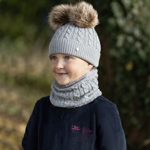 Hy Equestrian Morzine Children's Bobble Hat (Grey)