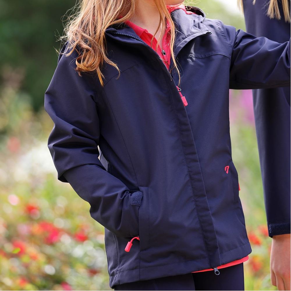 Shires Aubrion Cloudburst Rain Coat - Young Rider (Navy)