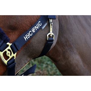 HYCONIC by Hy Equestrian Faux Fur Head Collar & Lead Rope (Navy)