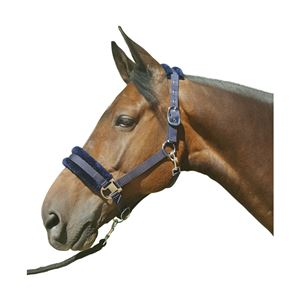 Hy Faux Fur Padded Head Collar with Lead Rope