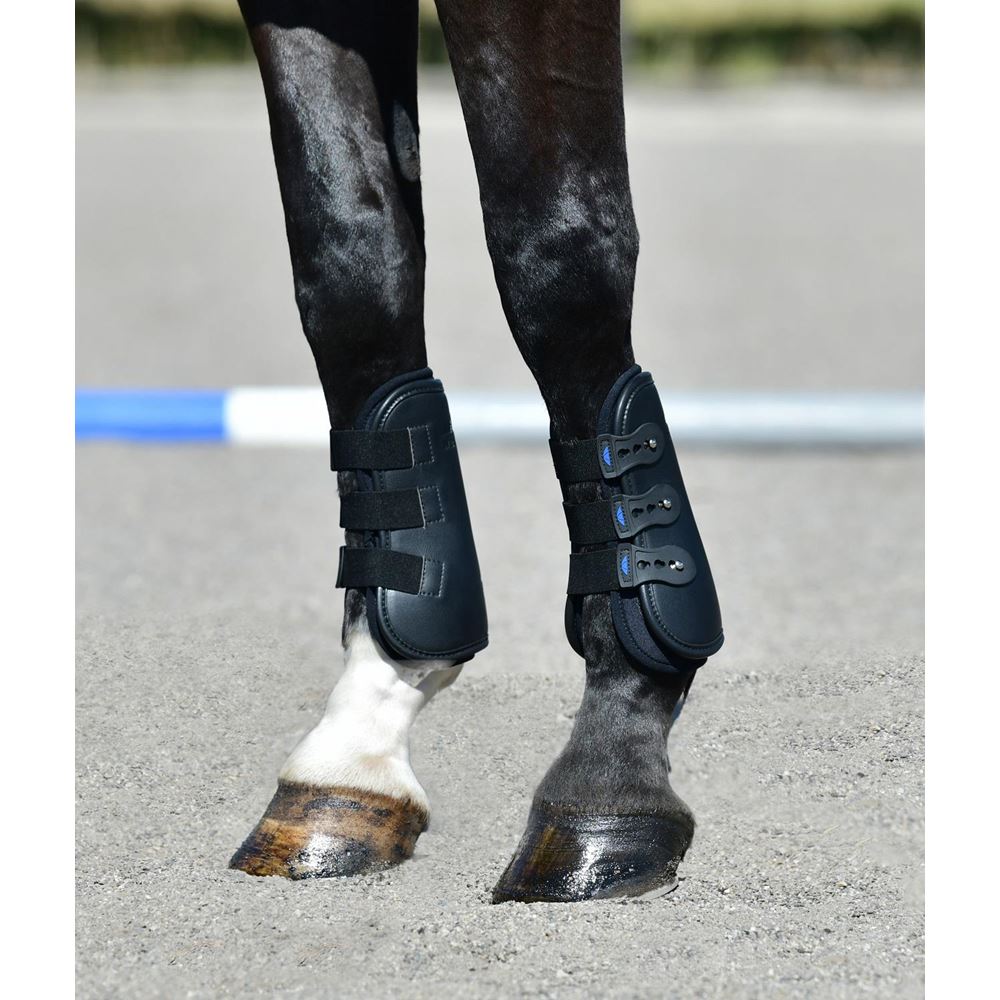 Weatherbeeta Tough-Tec Open Front Boots (Black)