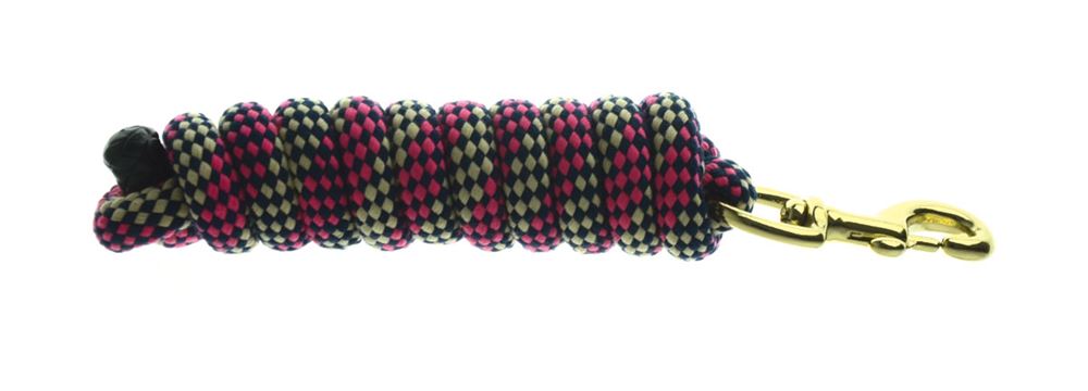 Hy Equestrian Universal Lead Rope (Pink/Navy/Beige)