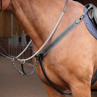 Shires Velociti Lusso Three Point Elastic Breastplate (Black)