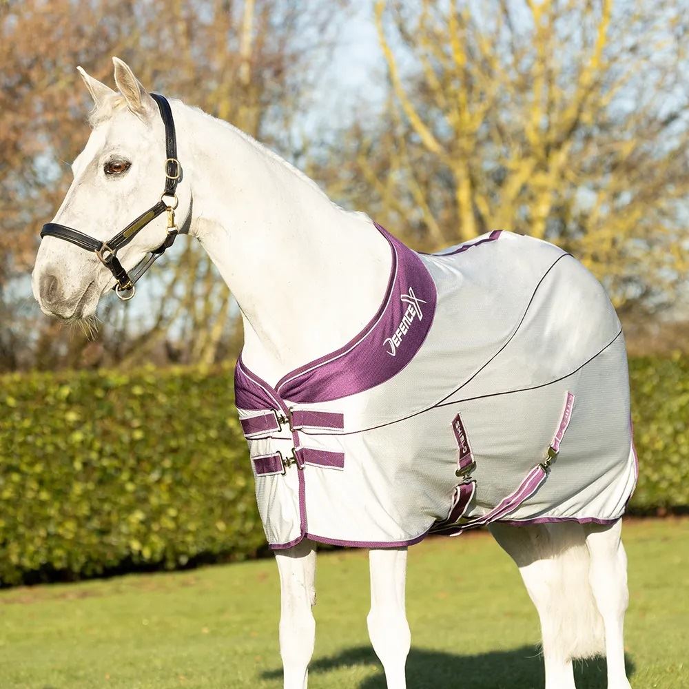 Hy Equestrian DefenceX Shield Sport Air Cooler Rug (Grey/Purple)