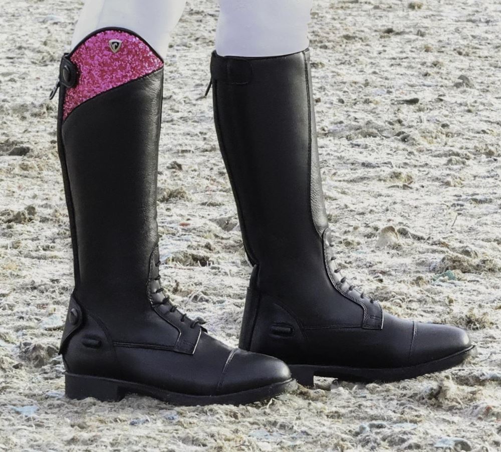 Hy Equestrian Eren Childrens Long Riding Boot (Black)
