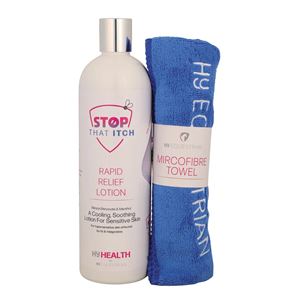 HyHEALTH STOP THAT ITCH! Rapid Relief Lotion with Microfibre Towel by Hy Equestrian