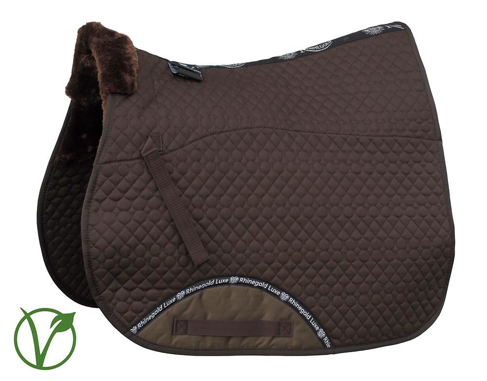Rhinegold Luxe Fur Lined Saddle Cloth (Brown/Brown)