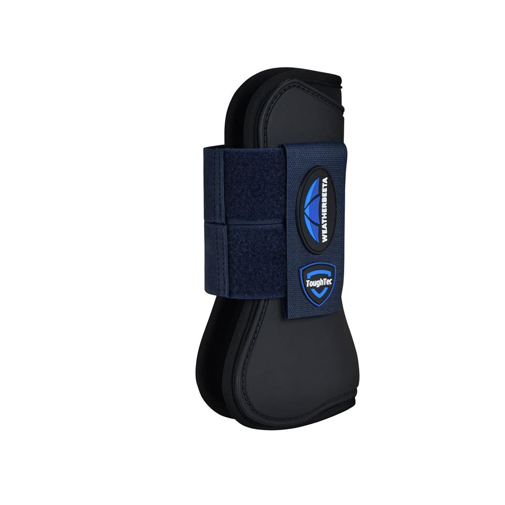 Weatherbeeta Tough-Tec Prime Open Front Boots (Black/Navy)