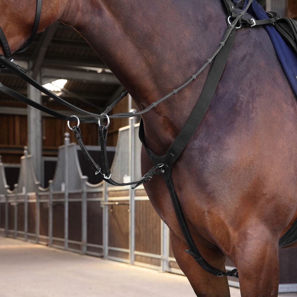 Shires Velociti LUSSO Elite Elastic Breastplate (Black)