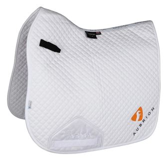 Shires Aubrion Branded Dressage Saddlecloth (White)