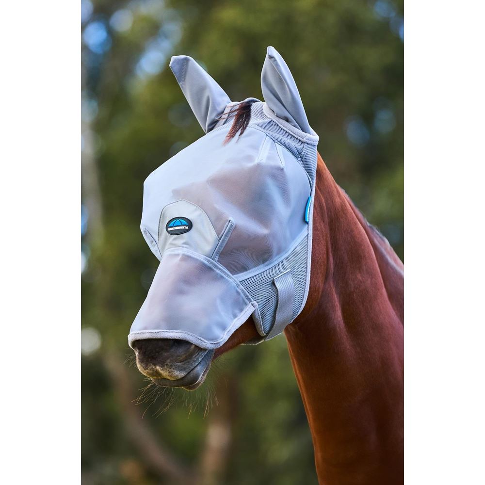 Weatherbeeta Comfitec Fine Mesh Fly Mask with Ears & Nose (Grey)