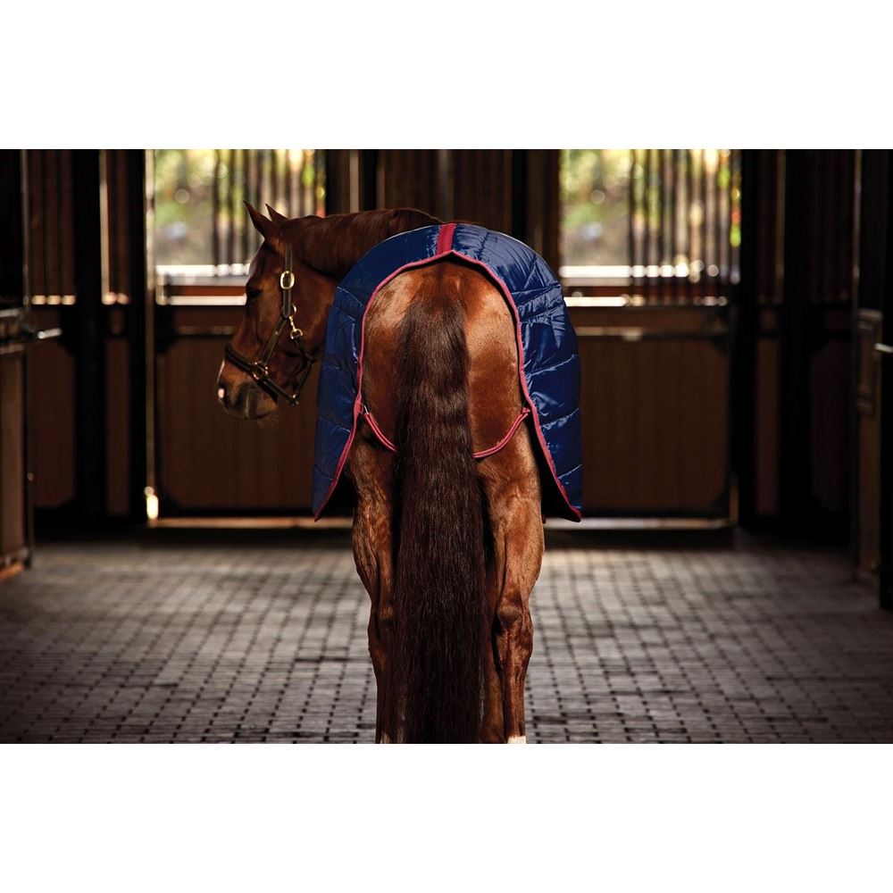 Weatherbeeta Comfitec 210D Channel Quilt Stable Standard - 100g (Navy/Burgundy)